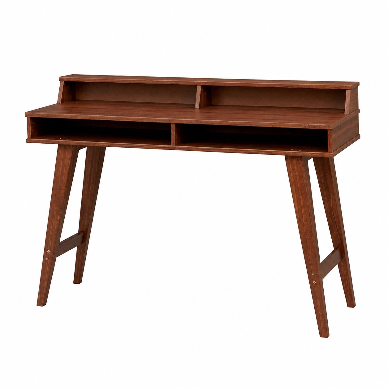 Bureau, avec rangement, coloris brun, 110 x 84 x 54 cm, pour l’espace de travail