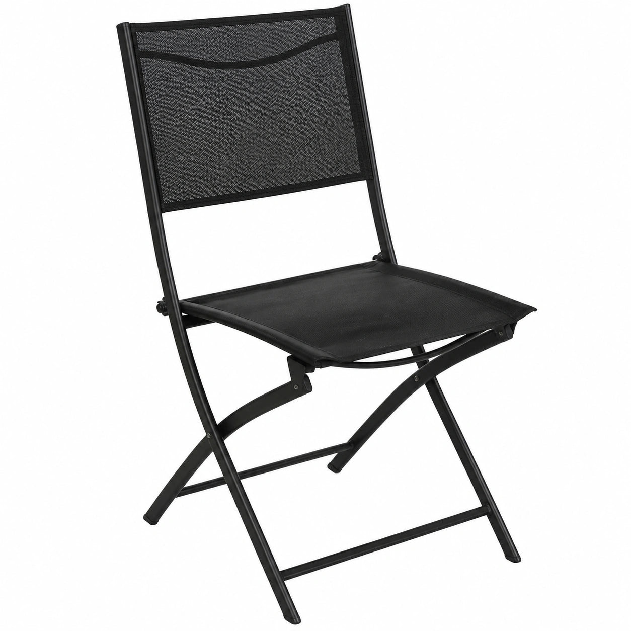 Chaise, pliable, en acier, coloris anthracite, 46 x 52 x 87 cm, pour la salle à manger ou la cuisine
