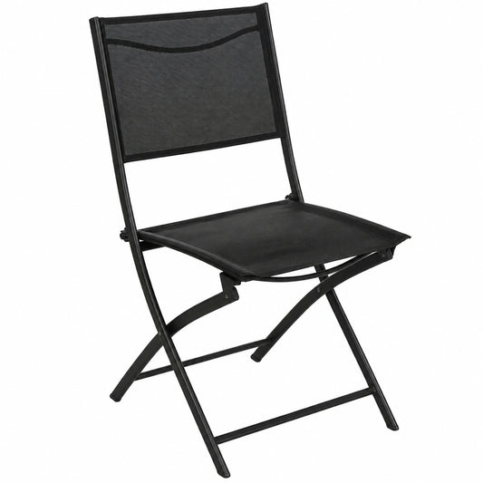 Chaise, pliable, en acier, coloris anthracite, 46 x 52 x 87 cm, pour la salle à manger ou la cuisine