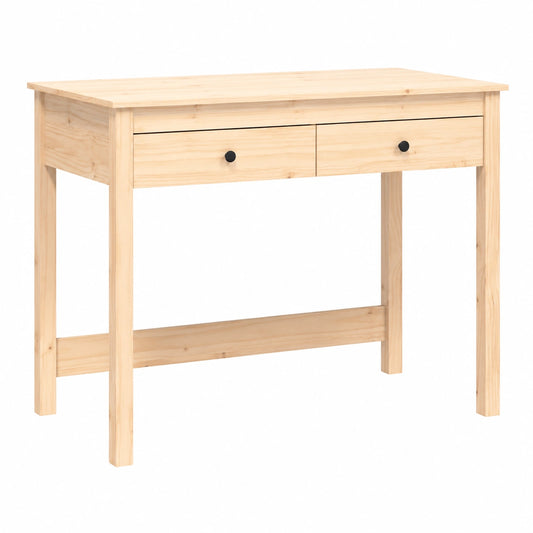 Bureau, avec tiroirs, en bois massif, 100 x 50 x 78 cm, pour l’espace de travail