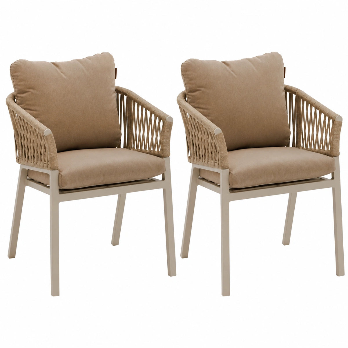 Fauteuil, en tissu, coloris beige, pour le salon ou la chambre
