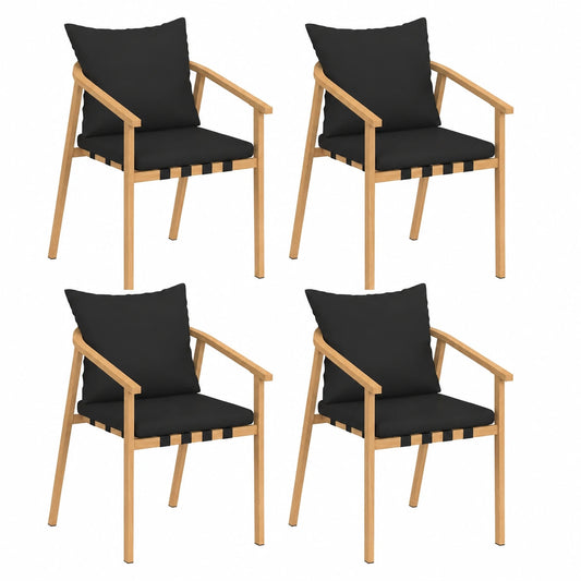 Chaise, en métal, coloris noir, pour la salle à manger ou la cuisine