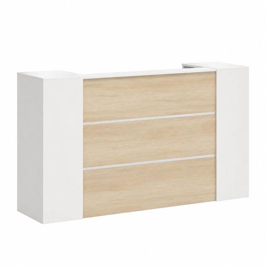 Étagère, réglable, en panneaux de bois, coloris blanc, 180 x 60 x 110 cm, pour les espaces de vie