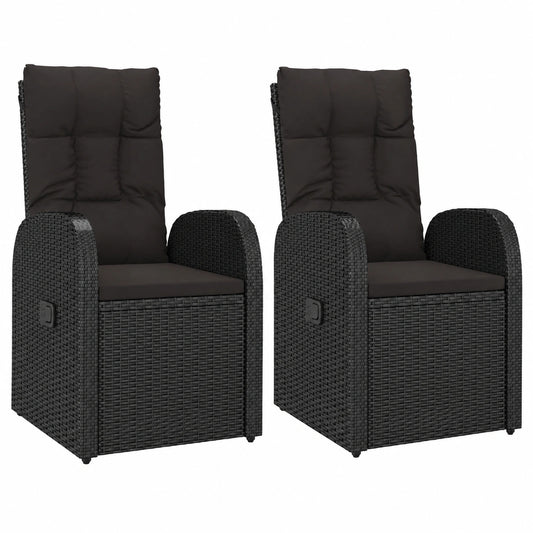 Fauteuil, en résine tressée, coloris noir, pour le salon ou la chambre