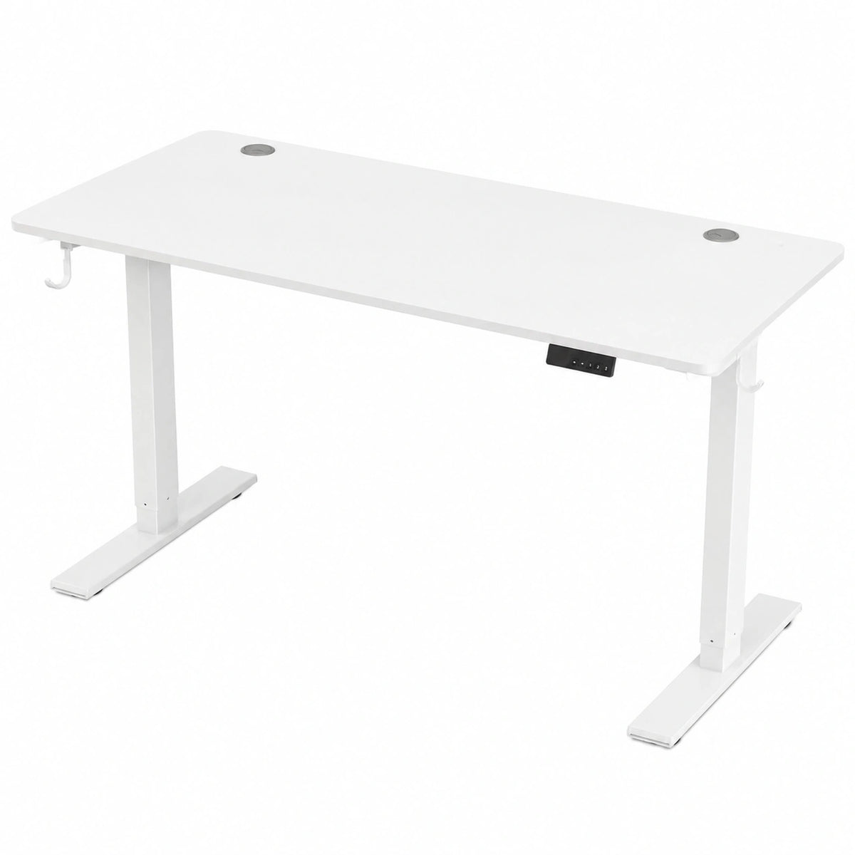 Bureau, réglable, avec prise intégrée, 140 x 70 cm, pour l’espace de travail