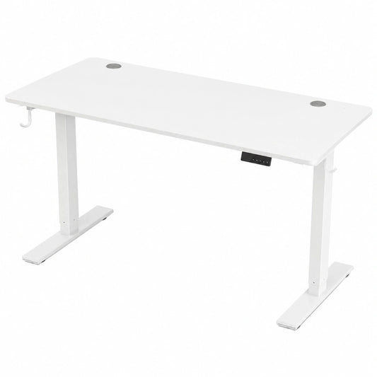 Bureau, réglable, avec prise intégrée, 140 x 70 cm, pour l’espace de travail