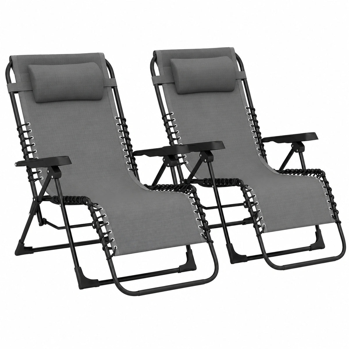 Chaise longue, 90 x 65 x 112 cm, coloris gris, pour la terrasse ou le jardin